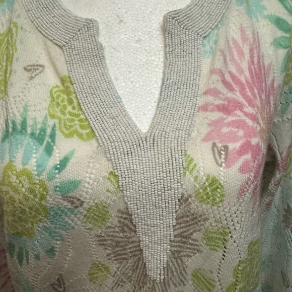 Sigrid Olsen Cream Knit Top - Picture 3 of 13